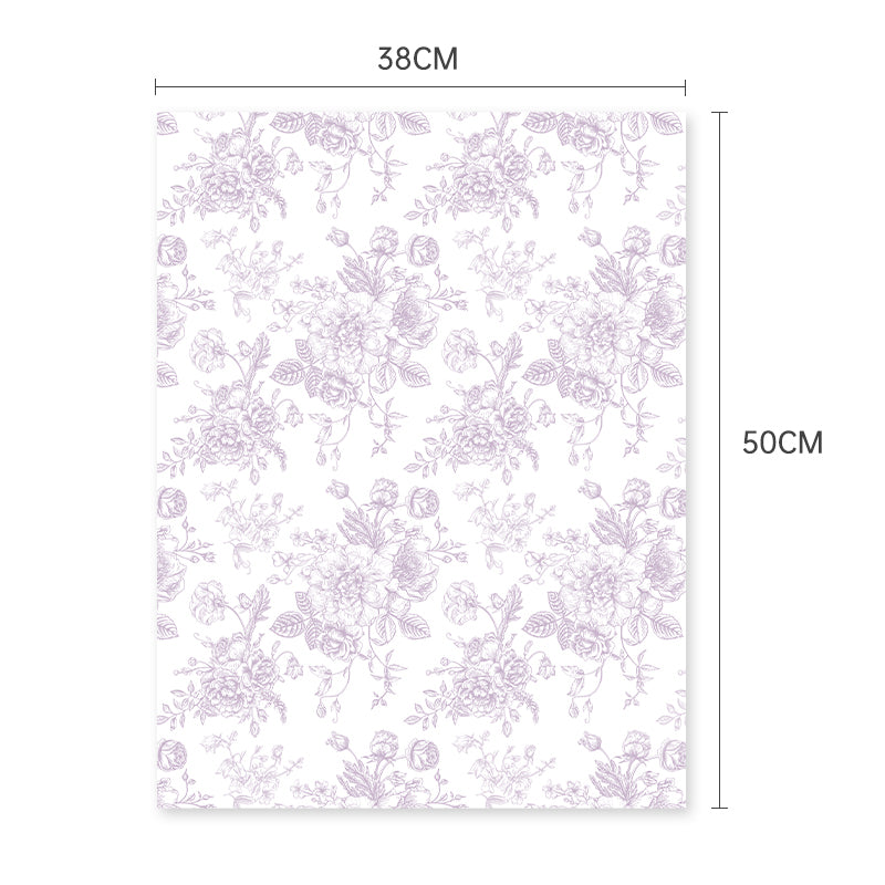 20pcs Vintage Botanical Kapok Wrap Paper (38x50cm)