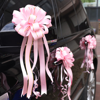 8" Large Pull Ribbon Bows for Wedding Car Pack 10