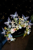 Load image into Gallery viewer, Handmade Flower Butterfly Wreath Headband