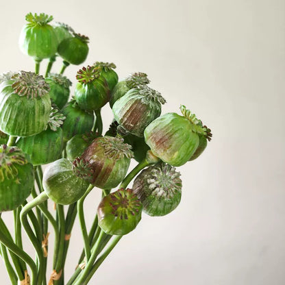 21" Artificial Poppy Pods Spray