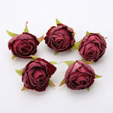 Load image into Gallery viewer, Silk Rose Flower Heads with Burned Edges Pack 30