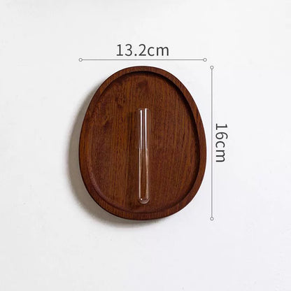 Wall-Mounted Test Tube Wooden Bud Vase