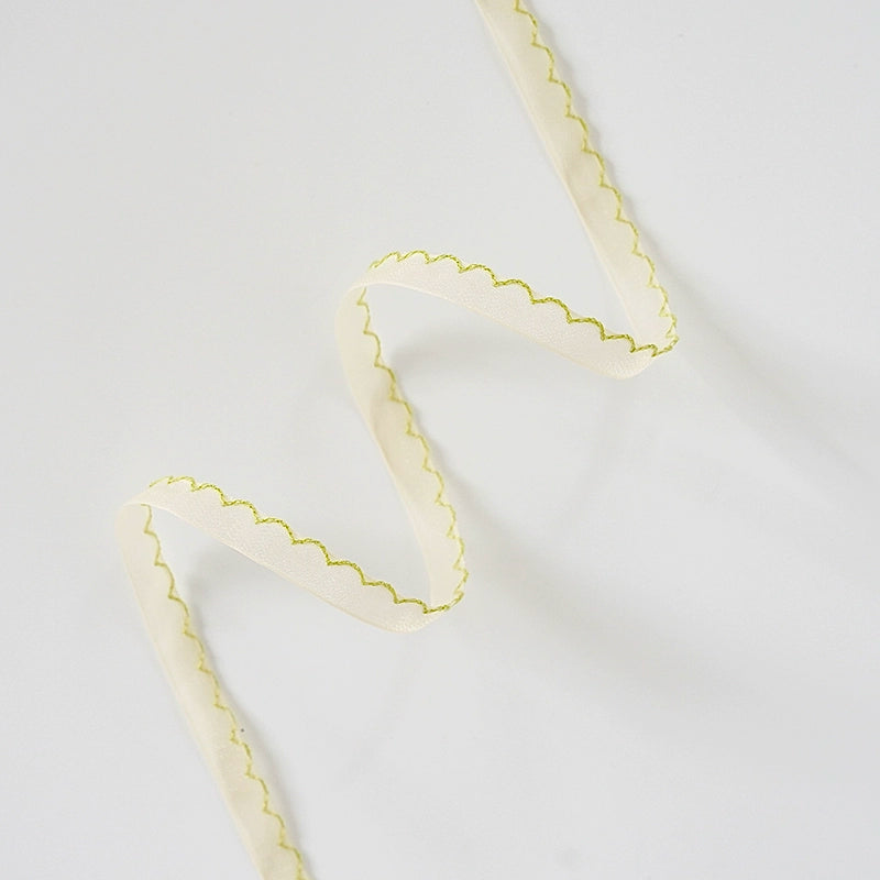 Wave-edge Sheer Ribbon (1cmx10Yd)