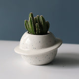 Load image into Gallery viewer, Planet-shaped Cactus Ceramic Planter