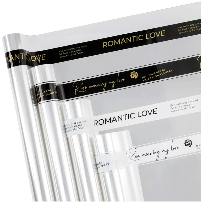 Bordered Transparent Cellophane Roll (57cmx10Yd)