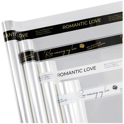 Bordered Transparent Cellophane Roll (57cmx10Yd)