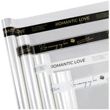 Load image into Gallery viewer, Bordered Transparent Cellophane Roll (57cmx10Yd)