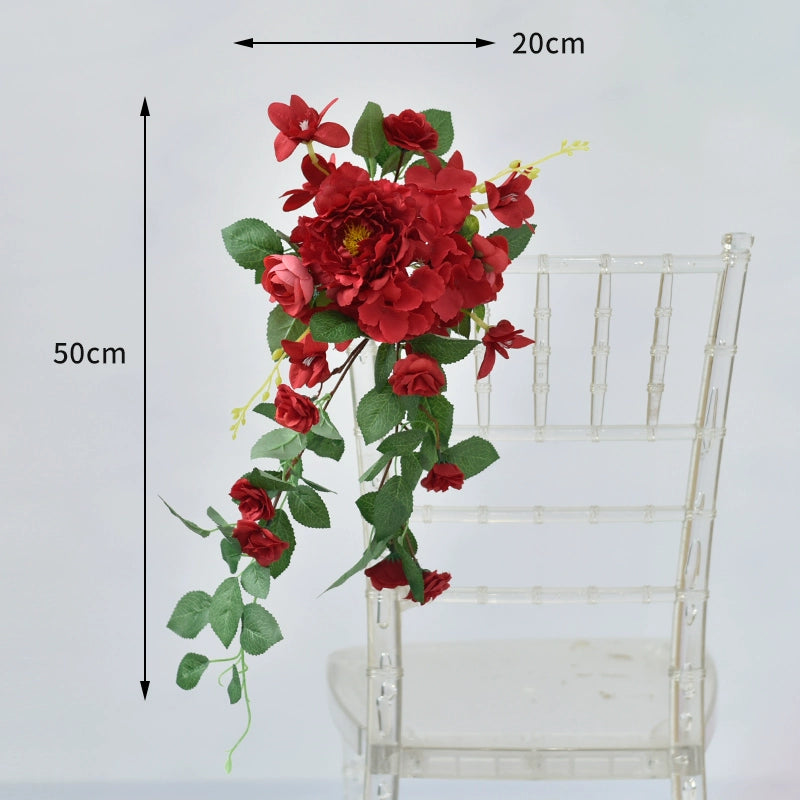 Artificial Flowers for Wedding Chair Decorations