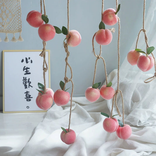 Artificial Fruit Pink Peach Garland (150cmL)