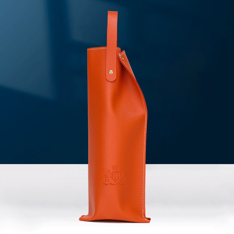 Sac cadeau à vin en cuir PU avec poignée