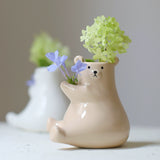 Load image into Gallery viewer, Polar Bear Mini Ceramic Vase