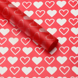 Load image into Gallery viewer, 20pcs Heart Patterned Bouquet Cellophane Wrap (57x57cm)