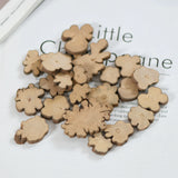 Load image into Gallery viewer, 50pcs Flower-shaped Natural Wooden Slices