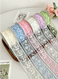 Load image into Gallery viewer, Floral Lace Florist Ribbon (38mmx8Yd)