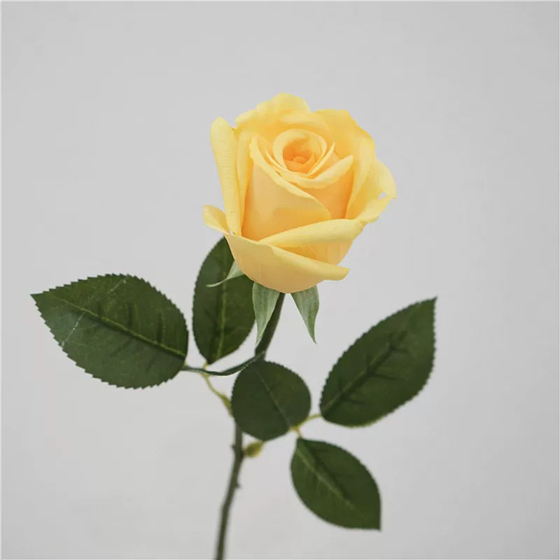 19" Real-Touch Lifelike Garden Rose Stem