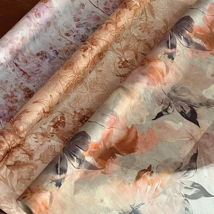 Autumn Floral Tissue Paper Roll (58cmx5Yd)