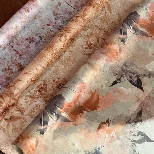 Autumn Floral Tissue Paper Roll (58cmx5Yd)