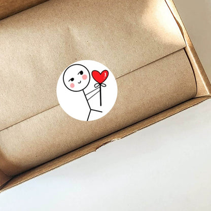 500pcs Cute Match Man Stickers for Valentine's Day