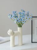 Load image into Gallery viewer, Adorable Cat Vase with Faux Flower Bouquet