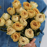 Load image into Gallery viewer, 20-Stem Real Dried Rose Flower Bouquet