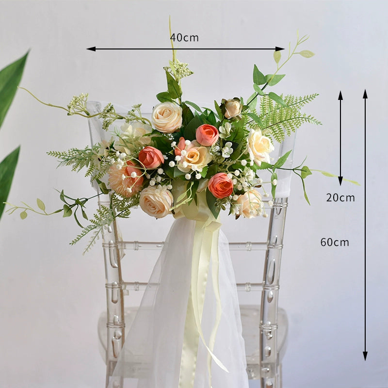 Wedding Aisle Chair Decorations Pew Flowers