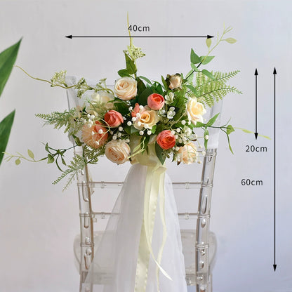 Wedding Aisle Chair Decorations Pew Flowers