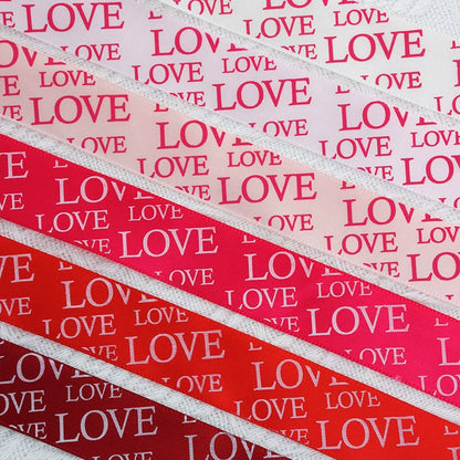 LOVE Hearts Valentine's Day Ribbon (2.5cmx40Yd)