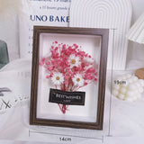 Load image into Gallery viewer, Real Dried Flower Photo Frame Stand (14x19cm)