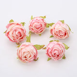 Load image into Gallery viewer, Silk Rose Flower Heads with Burned Edges Pack 30