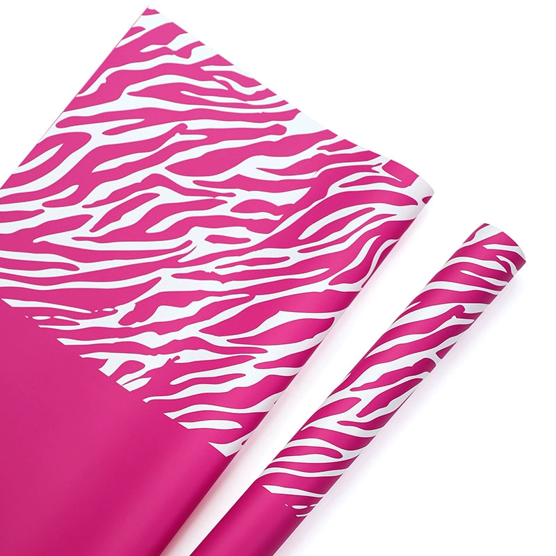 20pcs Zebra Print Flower Wrap Paper (57x57cm)
