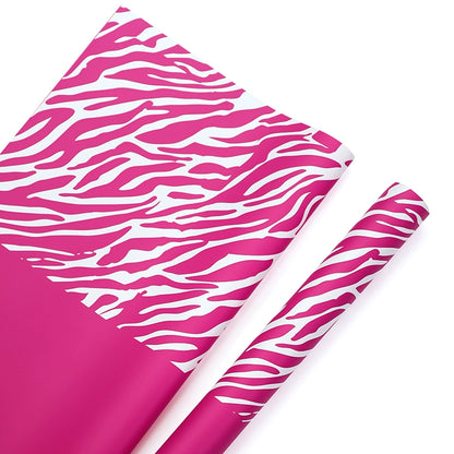 20pcs Zebra Print Flower Wrap Paper (57x57cm)