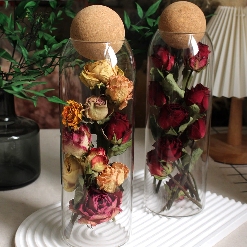Real Dried Roses Wishing Bottle – Floral Supplies Store