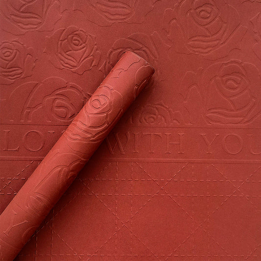 20pcs Valentine's Day Embossed Rose Bouquet Paper (38x53cm)
