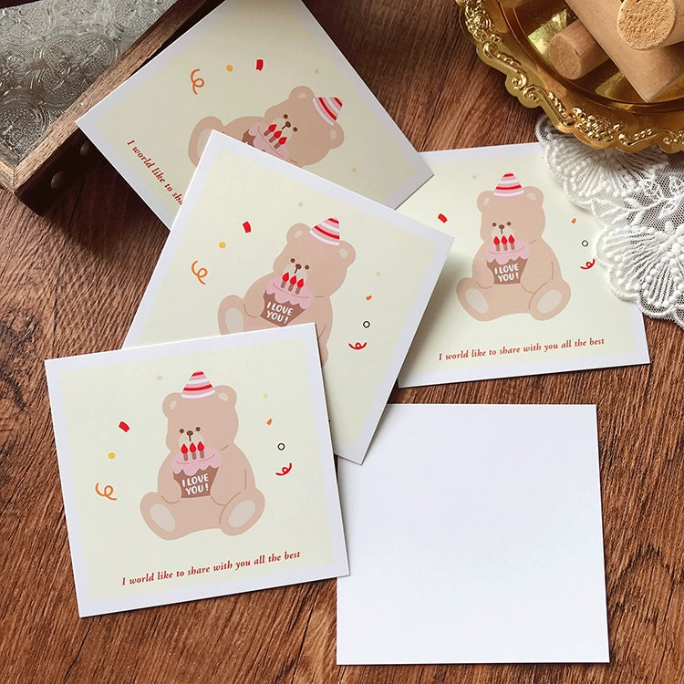Cute Teddy Bear Valentine's Day Cards Pack 30