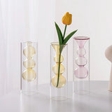 Load image into Gallery viewer, Geometric Double-Walled Glass Bubble Vase