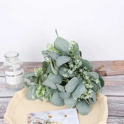 11 Inch Artificial Eucalyptus Leaves Stems 5pcs