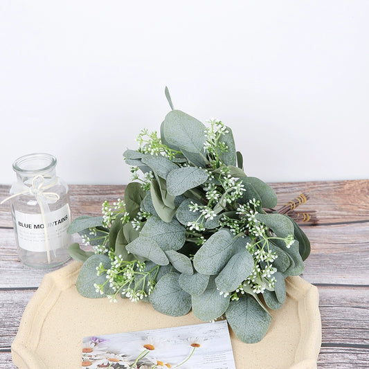 11 Inch Artificial Eucalyptus Leaves Stems 5pcs