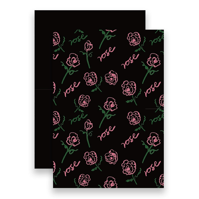 10pcs Rose Pattern Flower Wrap Paper (35x50cm)