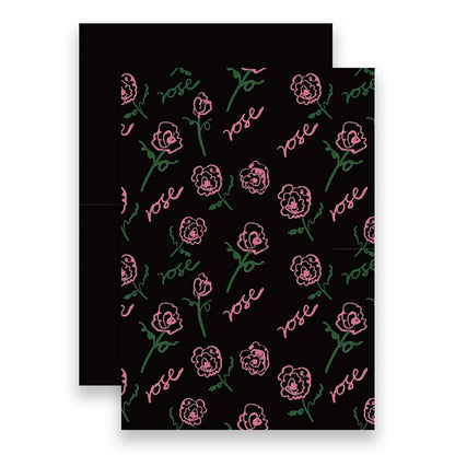 10pcs Rose Pattern Flower Wrap Paper (35x50cm)