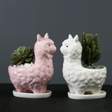 Load image into Gallery viewer, Cute Alpaca Succulent Pot Ceramic Planter