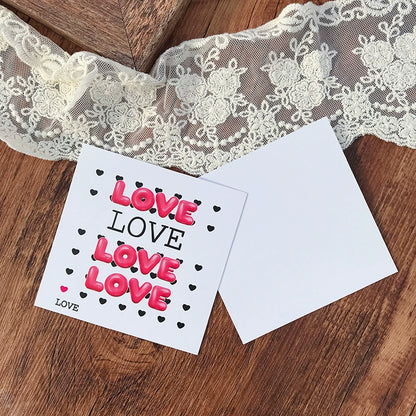 LOVE Valentine's Day Cards Pack 20 (9x9cm)