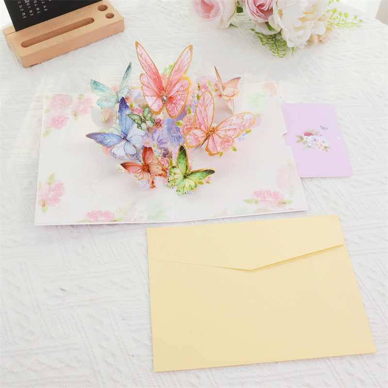3D Butterfly Holiday Greeting Card
