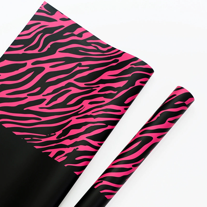 20pcs Zebra Print Flower Wrap Paper (57x57cm)
