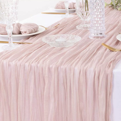 Pleated Table Runner Cloth for Weddings