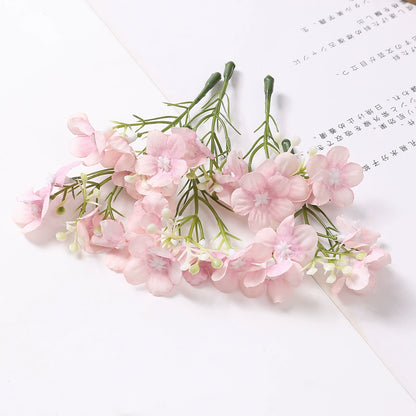8cm Silk Hydrangea Flower Heads Pack 30
