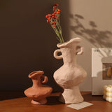 Load image into Gallery viewer, Earthy Tone Sculptural Clay Vase