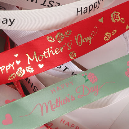 Happy Mother's Day Floral Ribbon (2.5cmx20Yd)