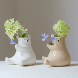 Load image into Gallery viewer, Polar Bear Mini Ceramic Vase