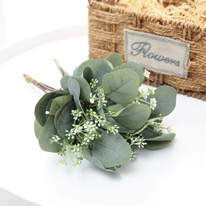 11 Inch Artificial Eucalyptus Leaves Stems 5pcs