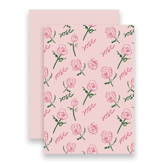 10 feuilles de papier d'emballage à motif fleurs roses (35x50 cm)